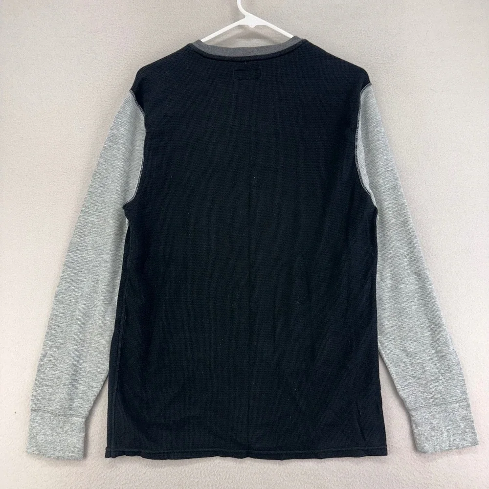 Polo Ralph Lauren Thermal Shirt Mens L Black‎ Gray Long Sleeve Cotton